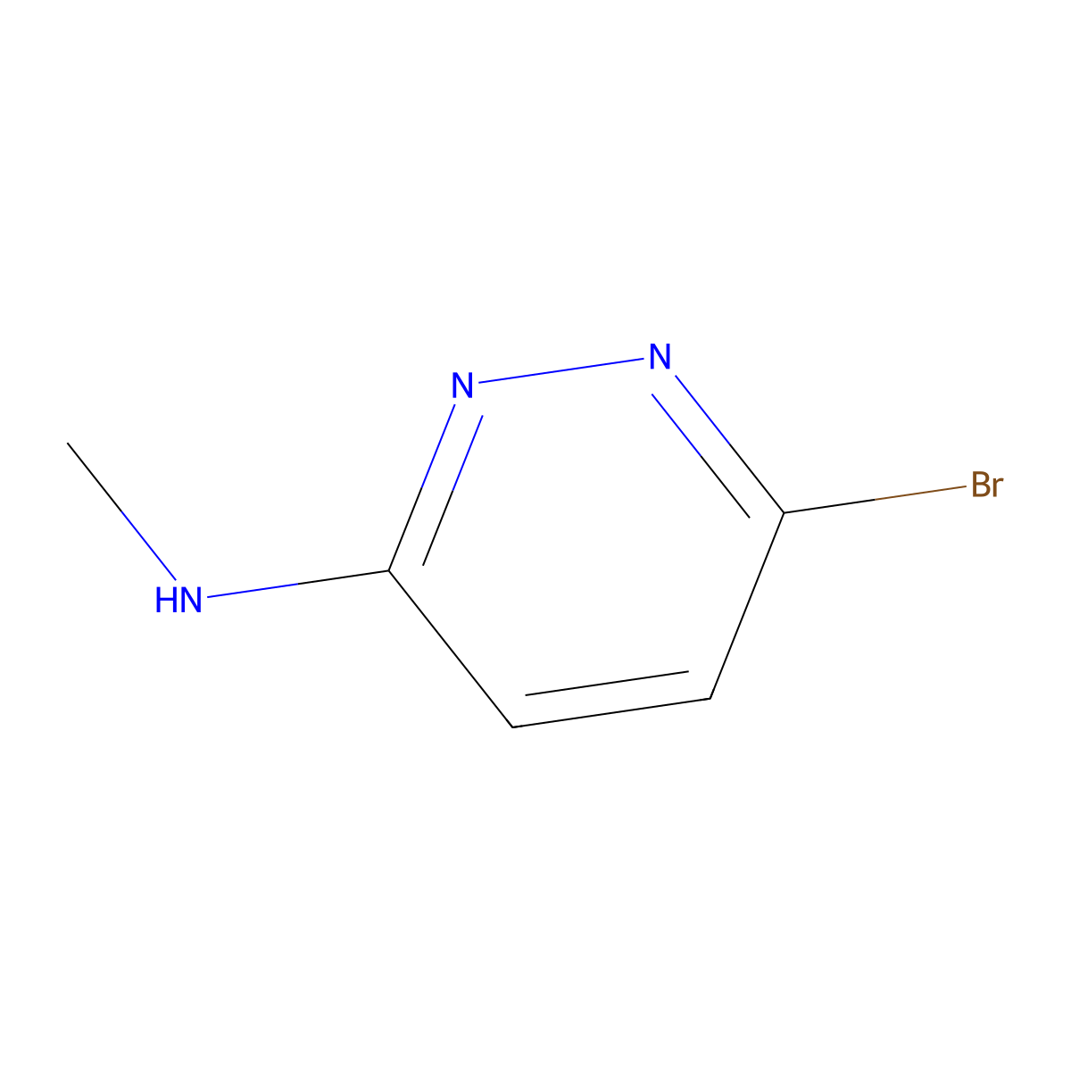 6-Bromo-N-methyl-3-pyridazinamine molecular structure, CAS 1208657-07-1