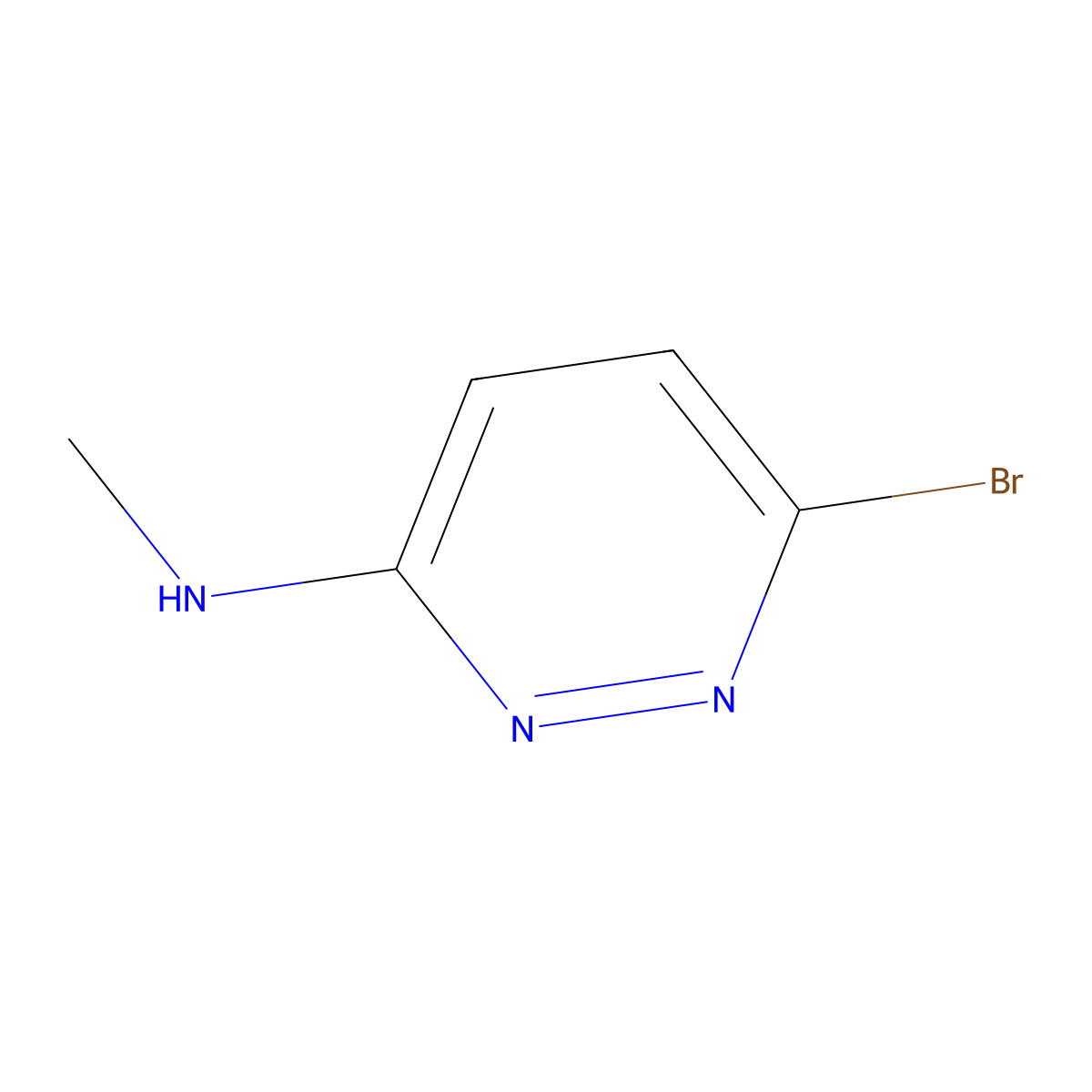 6-Bromo-N-methyl-3-pyridazinamine molecular structure, CAS 1208657-07-1