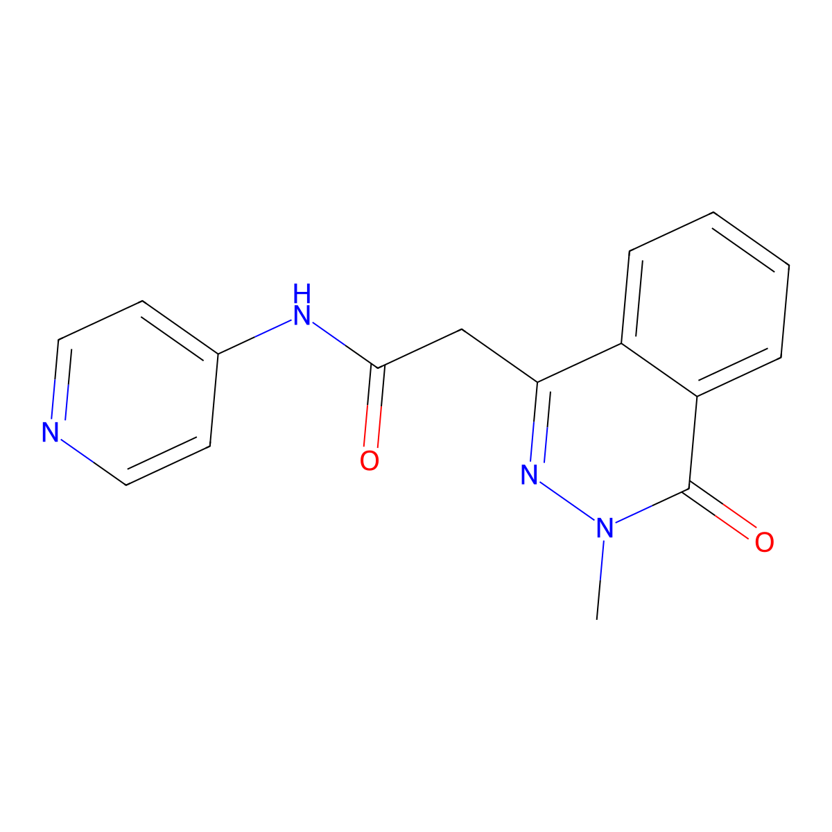 2-(3-methyl-4-oxo-3,4-dihydrophthalazin-1-yl)-N-(pyridin-4-yl)acetamide molecular structure, CAS 1208665-70-6