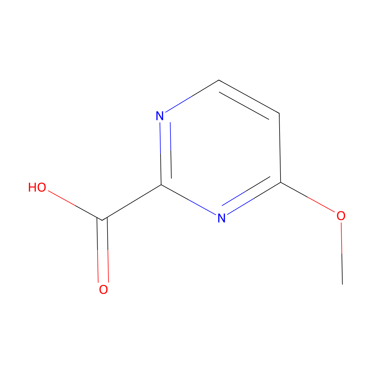 4-Methoxypyrimidine-2-carboxylic acid molecular structure, CAS 1208682-80-7