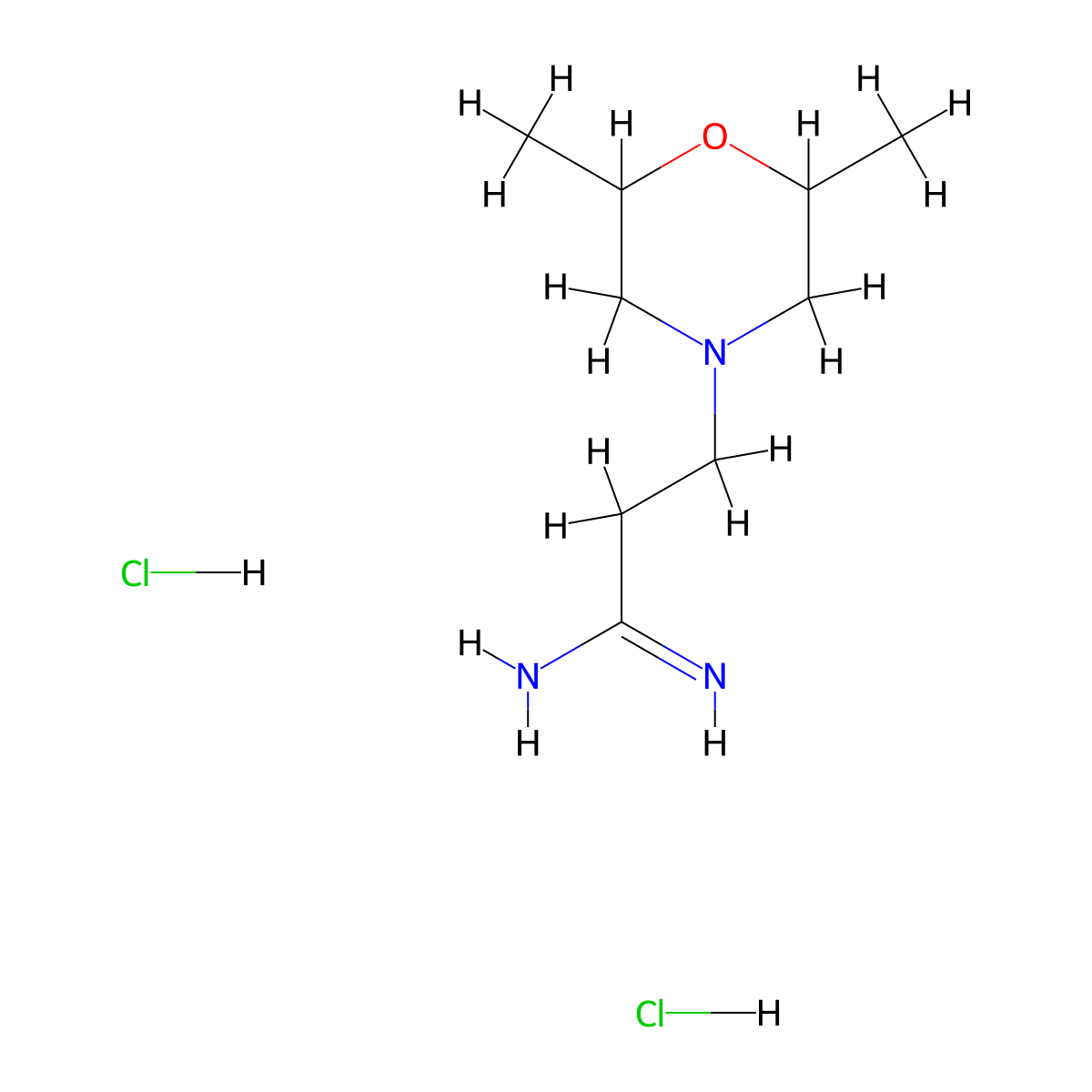 3-(2,6-Dimethylmorpholin-4-yl)propanimidamide dihydrochloride molecular structure, CAS 1208701-93-2
