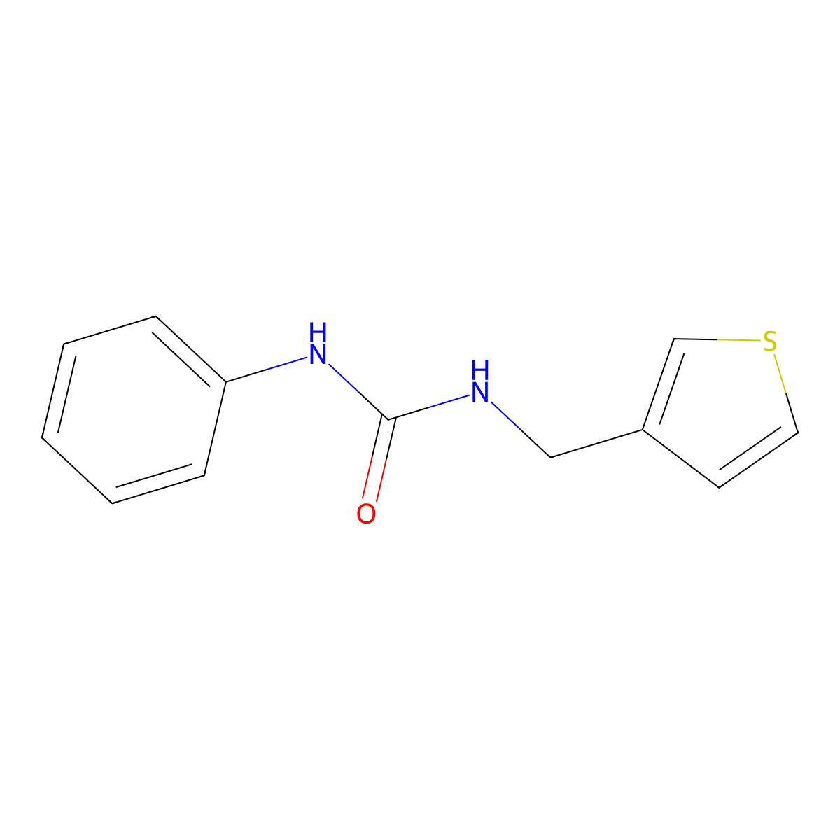 1-Phenyl-3-(thiophen-3-ylmethyl)urea molecular structure, CAS 1208715-23-4
