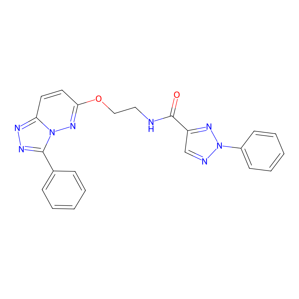 2-phenyl-N-[2-({3-phenyl-[1,2,4]triazolo[4,3-b]pyridazin-6-yl}oxy)ethyl]-2H-1,2,3-triazole-4-carboxamide molecular structure, CAS 1208726-35-5