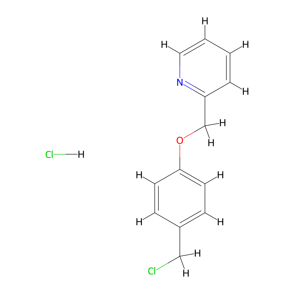 2-[4-(Chloromethyl)phenoxymethyl]pyridine hydrochloride molecular structure, CAS 1208739-07-4