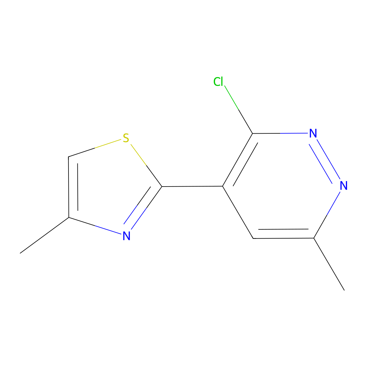 3-Chloro-6-methyl-4-(4-methyl-1,3-thiazol-2-yl)pyridazine molecular structure, CAS 1208755-65-0