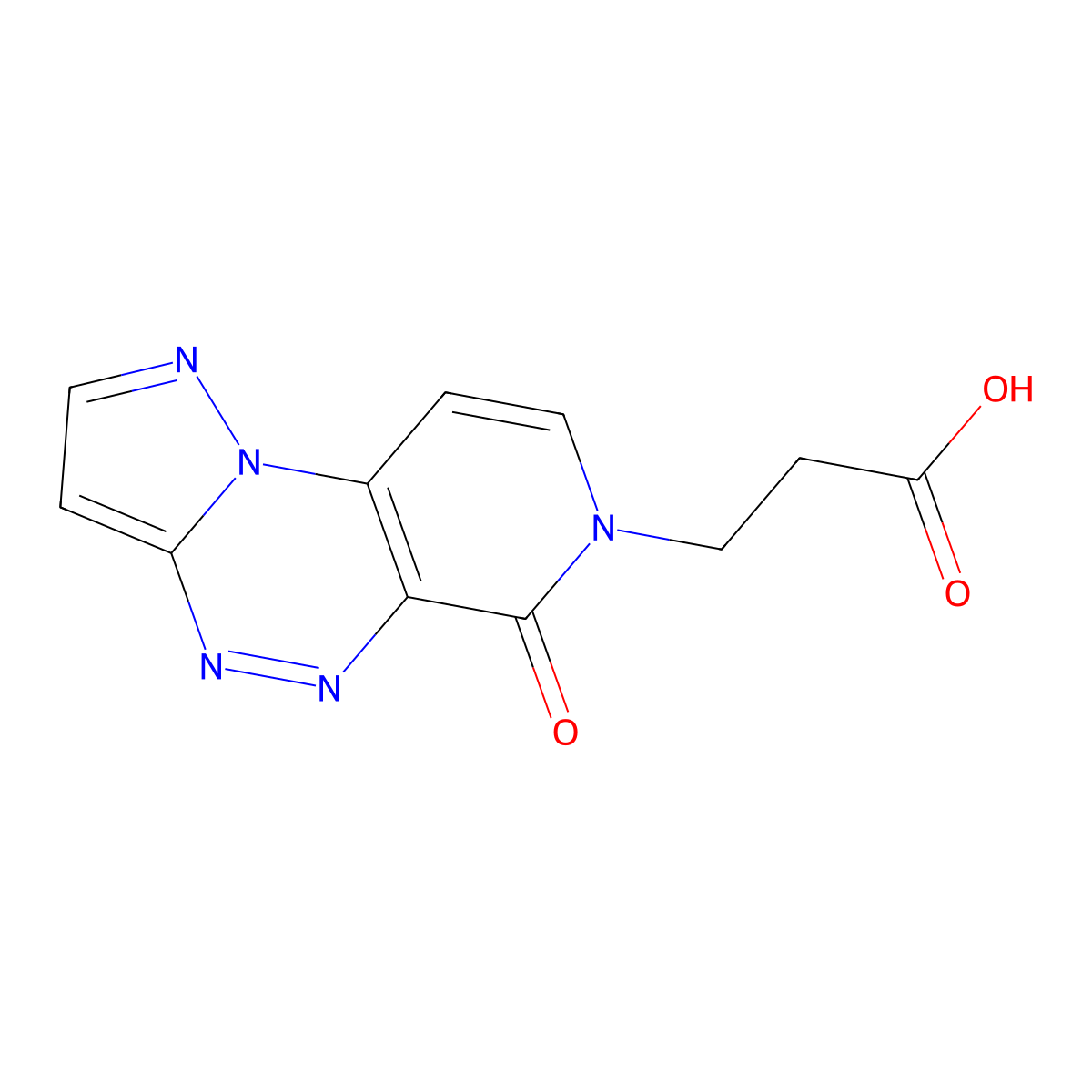3-(6-oxopyrazolo[5,1-c]pyrido[4,3-e][1,2,4]triazin-7(6H)-yl)propanoic acid molecular structure, CAS 1208758-14-8