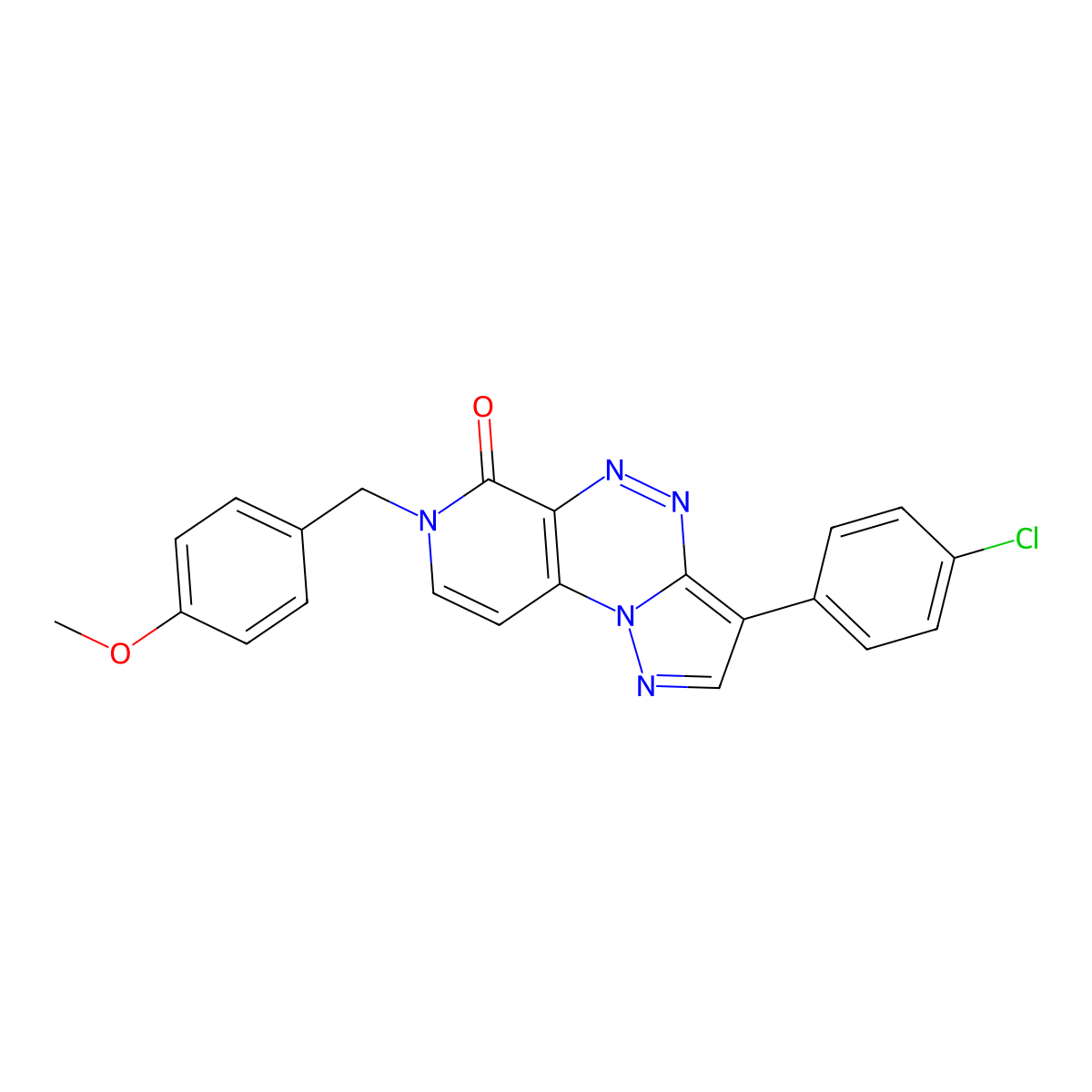 3-(4-chlorophenyl)-7-(4-methoxybenzyl)pyrazolo[5,1-c]pyrido[4,3-e][1,2,4]triazin-6(7H)-one molecular structure, CAS 1208759-13-0
