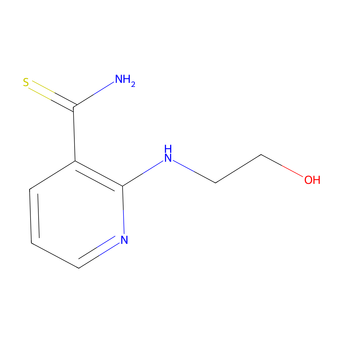 2-[(2-Hydroxyethyl)amino]pyridine-3-carbothioamide molecular structure, CAS 1208762-12-2