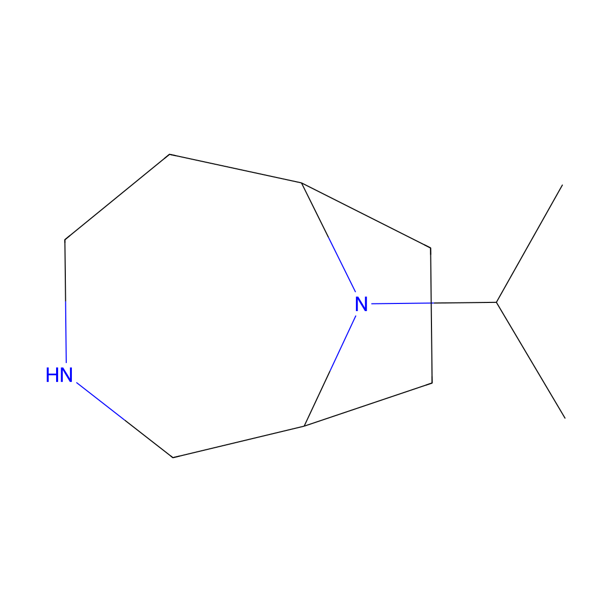 9-(Propan-2-yl)-3,9-diazabicyclo[4.2.1]nonane molecular structure, CAS 1208776-86-6