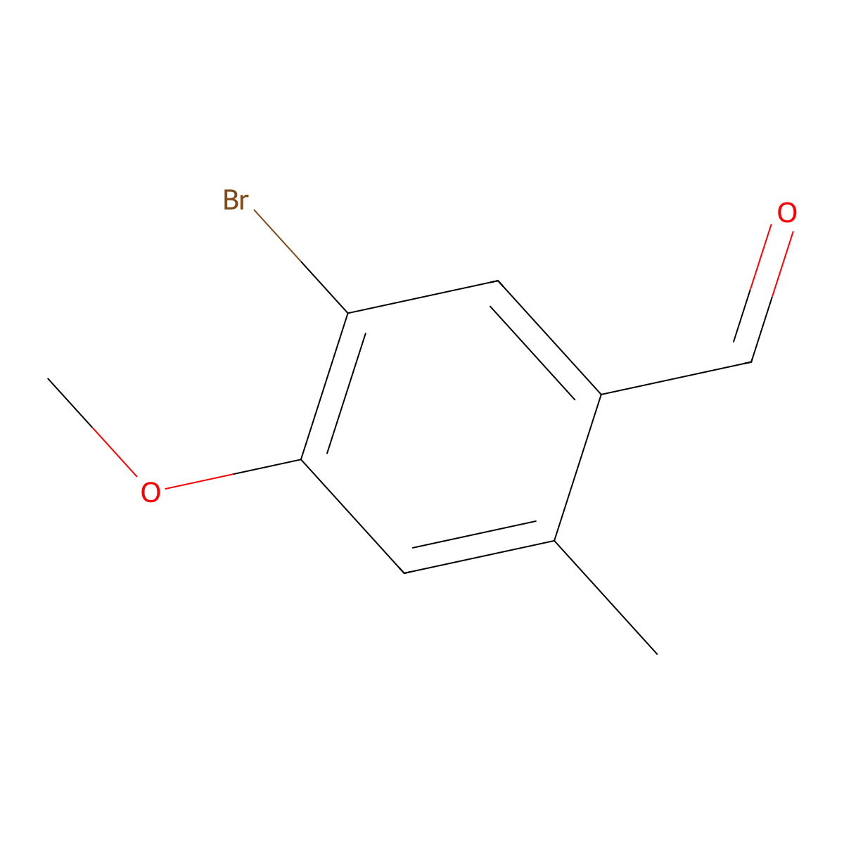 5-Bromo-4-methoxy-2-methylbenzaldehyde molecular structure, CAS 1208795-91-8