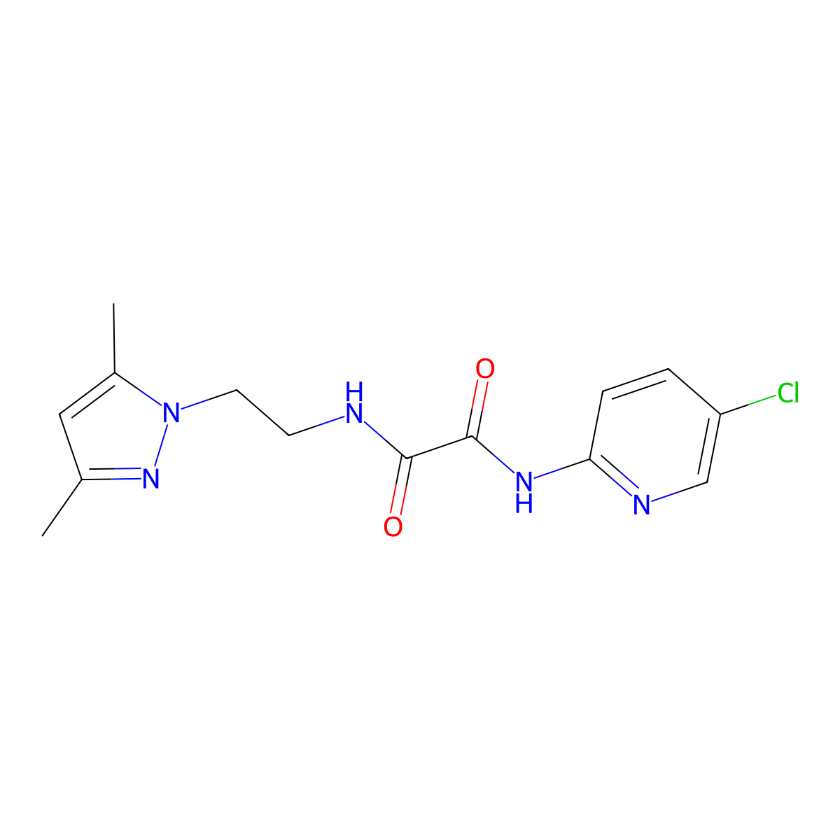 N1-(5-chloropyridin-2-yl)-N2-(2-(3,5-dimethyl-1H-pyrazol-1-yl)ethyl)oxalamide molecular structure, CAS 1208804-07-2