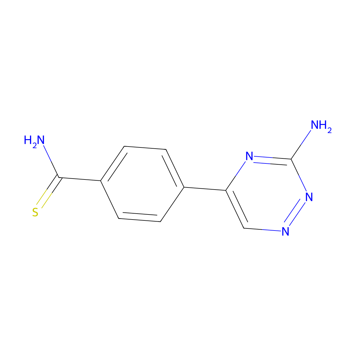 4-(3-Amino-1,2,4-triazin-5-yl)benzenecarbothioamide molecular structure, CAS 1208818-46-5
