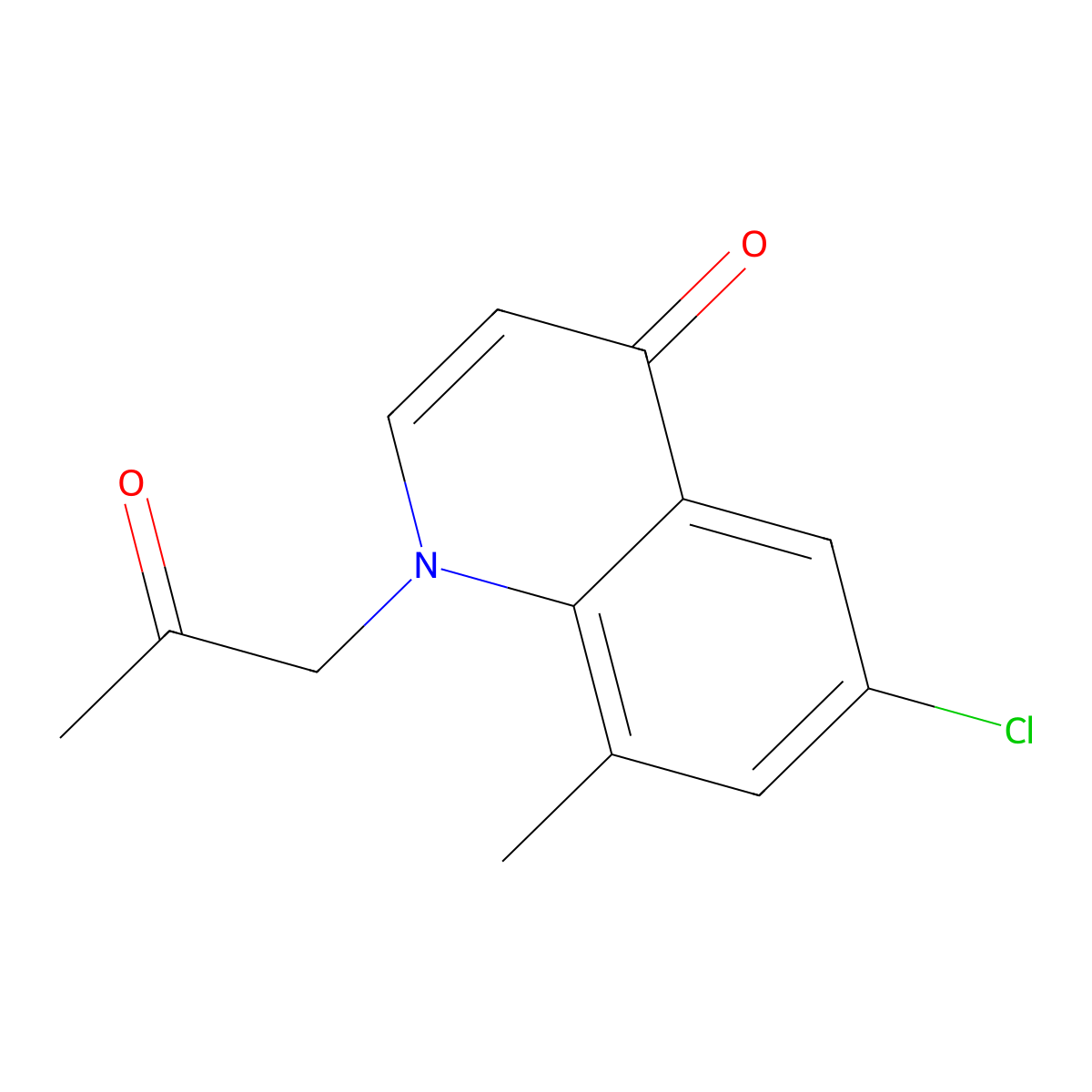 6-Chloro-8-methyl-1-(2-oxopropyl)quinolin-4(1H)-one molecular structure, CAS 1208825-90-4