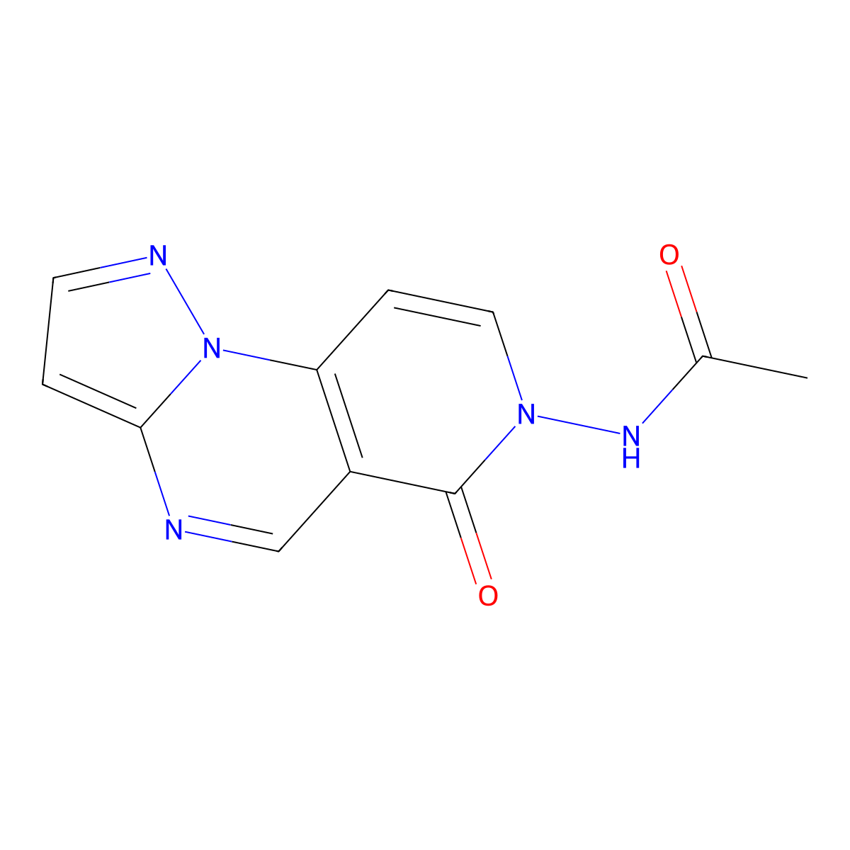 N-(6-oxopyrazolo[1,5-a]pyrido[3,4-e]pyrimidin-7(6H)-yl)acetamide molecular structure, CAS 1208843-51-9