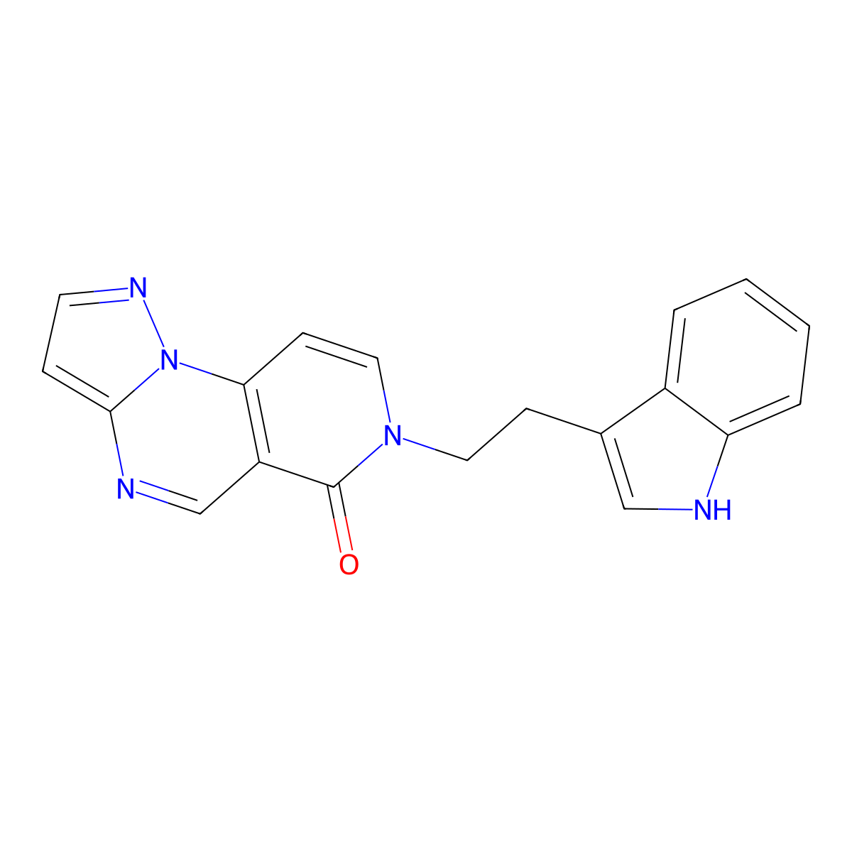 7-[2-(1H-indol-3-yl)ethyl]pyrazolo[1,5-a]pyrido[3,4-e]pyrimidin-6(7H)-one molecular structure, CAS 1208857-75-3
