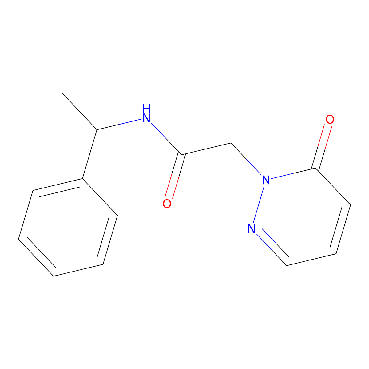 2-(6-Oxo-1,6-dihydropyridazin-1-yl)-N-(1-phenylethyl)acetamide molecular structure, CAS 1208869-62-8