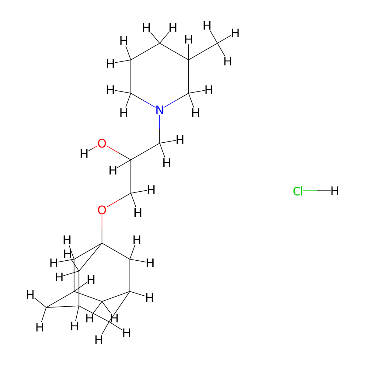 1-(Adamantan-1-yloxy)-3-(3-methylpiperidin-1-YL)propan-2-OL hydrochloride molecular structure, CAS 1208879-15-5