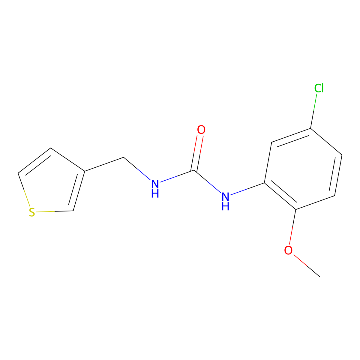 1-(5-Chloro-2-methoxyphenyl)-3-(thiophen-3-ylmethyl)urea molecular structure, CAS 1208886-41-2