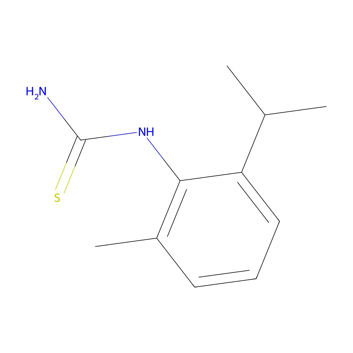 N-(2-Isopropyl-6-methylphenyl)thiourea molecular structure, CAS 1208886-86-5