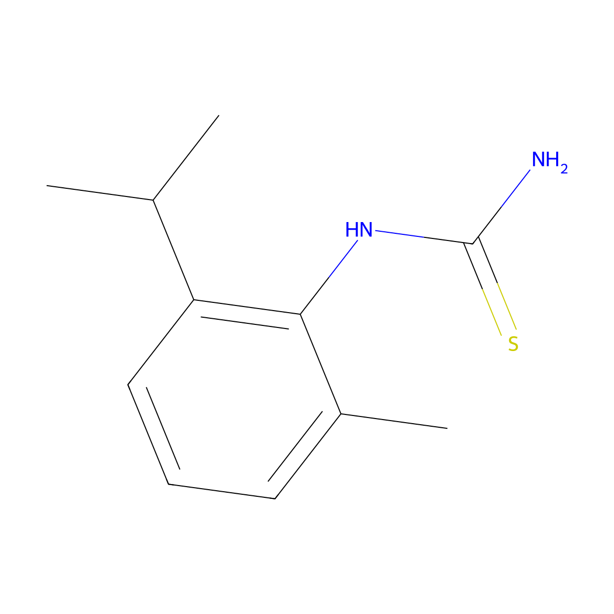 N-(2-Isopropyl-6-methylphenyl)thiourea molecular structure, CAS 1208886-86-5