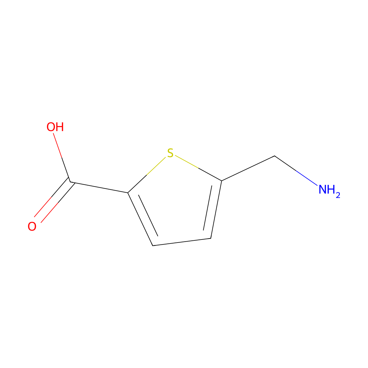 5-(Aminomethyl)thiophene-2-carboxylic acid molecular structure, CAS 120889-75-0