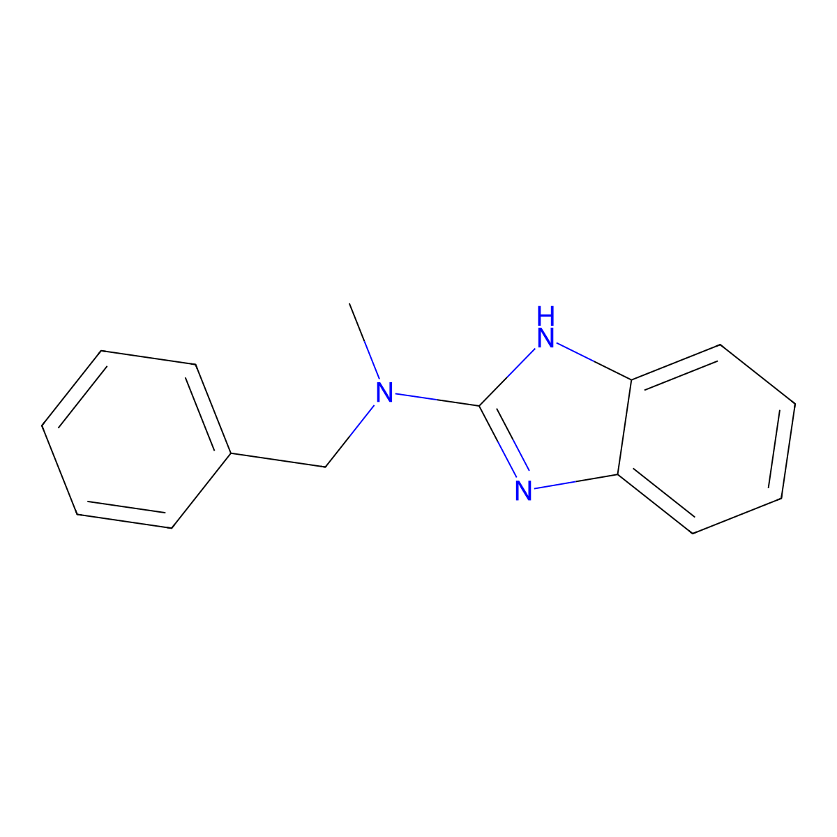 N-benzyl-N-methyl-1H-1,3-benzodiazol-2-amine molecular structure, CAS 1208892-07-2