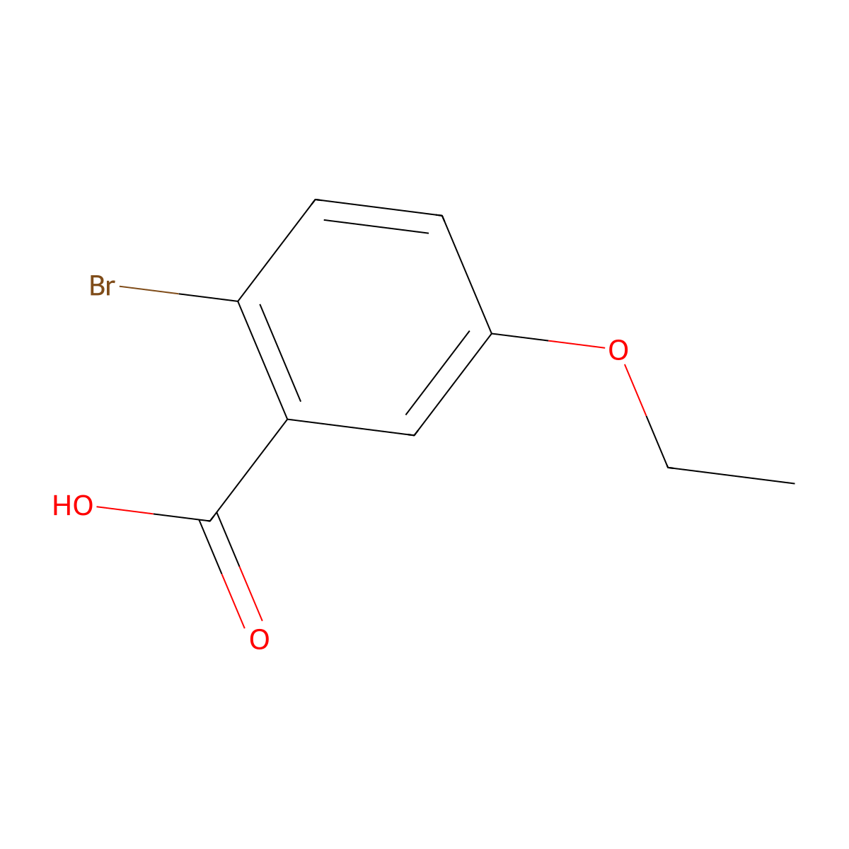 2-Bromo-5-ethoxybenzoic acid molecular structure, CAS 120890-75-7