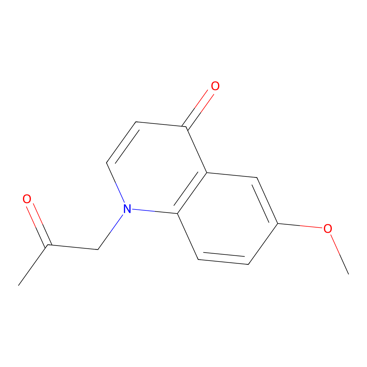 6-methoxy-1-(2-oxopropyl)quinolin-4(1H)-one molecular structure, CAS 1208909-99-2