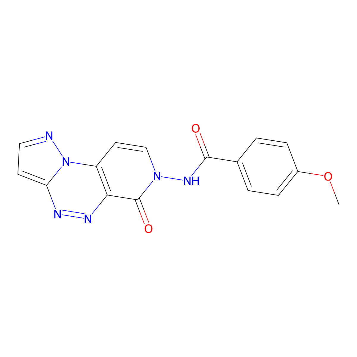 4-methoxy-N-(6-oxopyrazolo[5,1-c]pyrido[4,3-e][1,2,4]triazin-7(6H)-yl)benzamide molecular structure, CAS 1208918-49-3