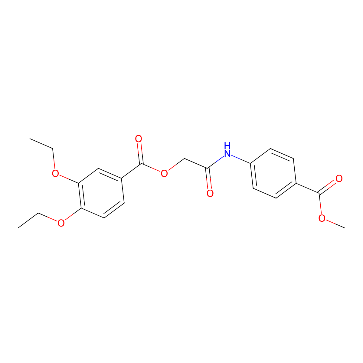 2-[[4-(Methoxycarbonyl)phenyl]amino]-2-oxoethyl 3,4-diethoxybenzoate molecular structure, CAS 1208920-17-5