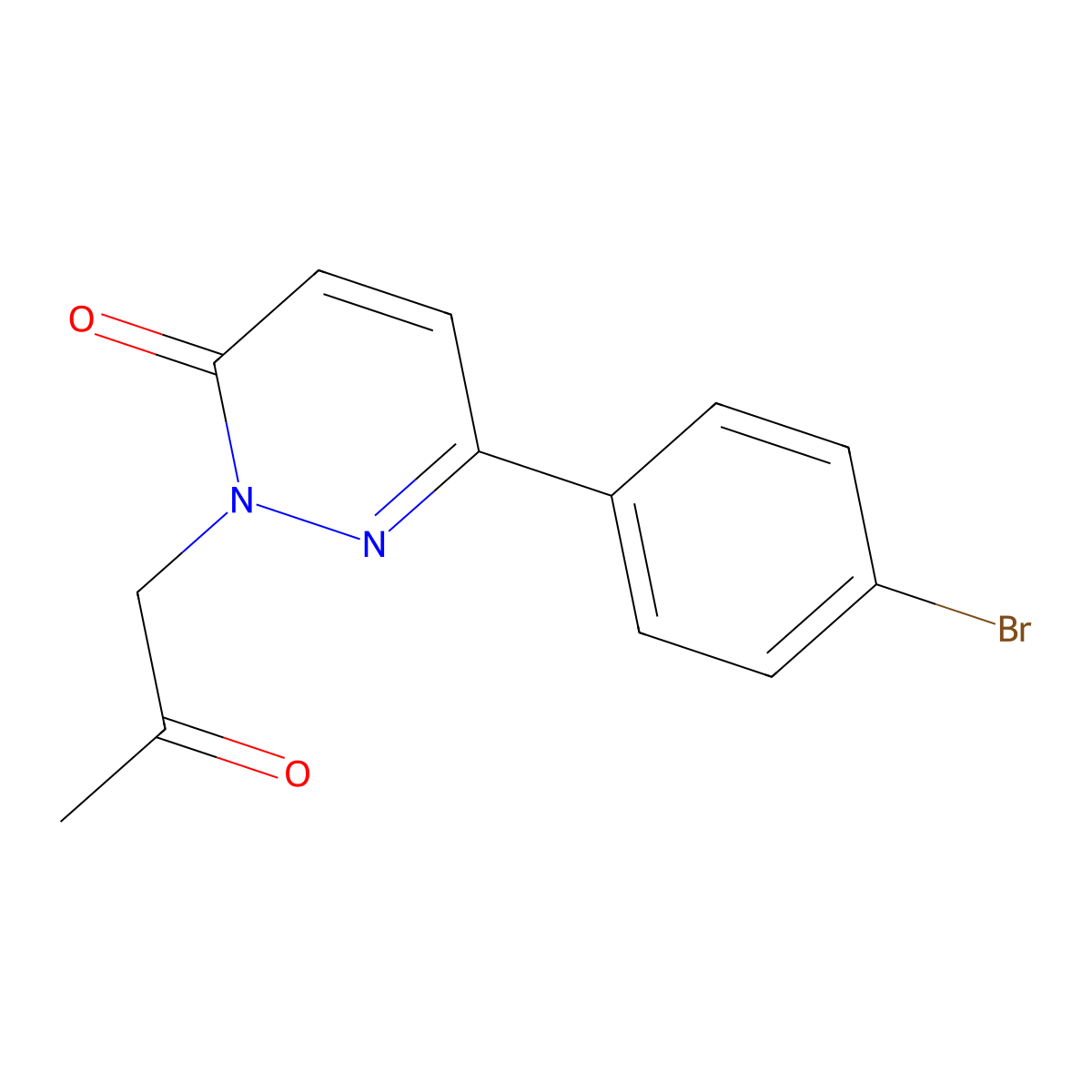 6-(4-bromophenyl)-2-(2-oxopropyl)pyridazin-3(2H)-one molecular structure, CAS 1208922-69-3