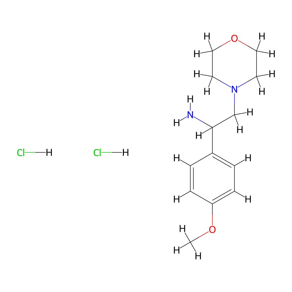 1-(4-Methoxyphenyl)-2-(morpholin-4-yl)ethan-1-amine dihydrochloride molecular structure, CAS 1208925-71-6