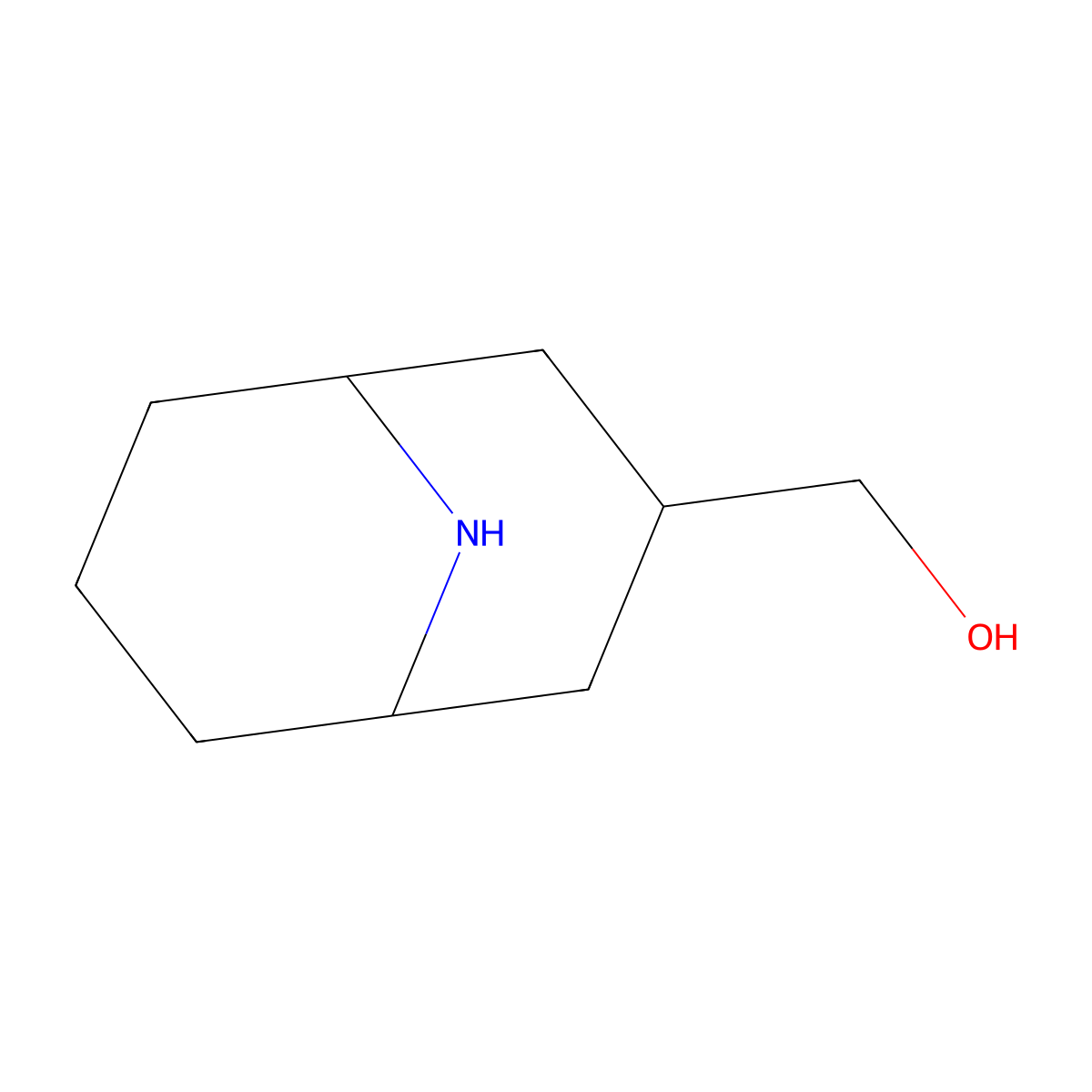 9-Azabicyclo[3.3.1]nonan-3-ylmethanol molecular structure, CAS 1208933-40-7