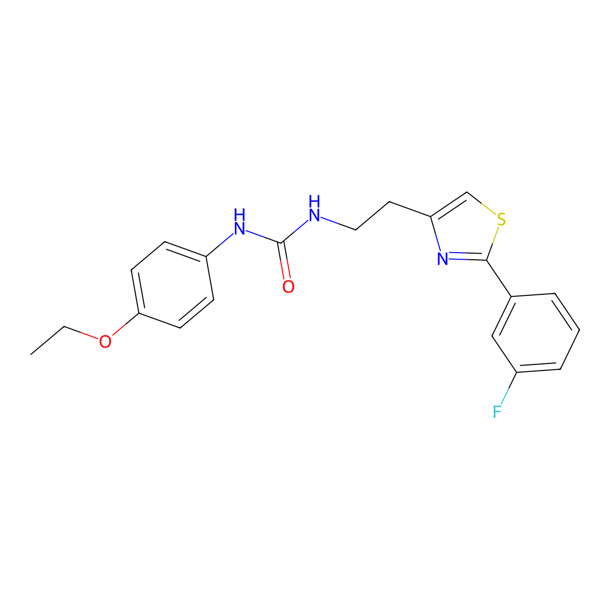 1-(4-Ethoxyphenyl)-3-(2-(2-(3-fluorophenyl)thiazol-4-yl)ethyl)urea molecular structure, CAS 1208940-15-1