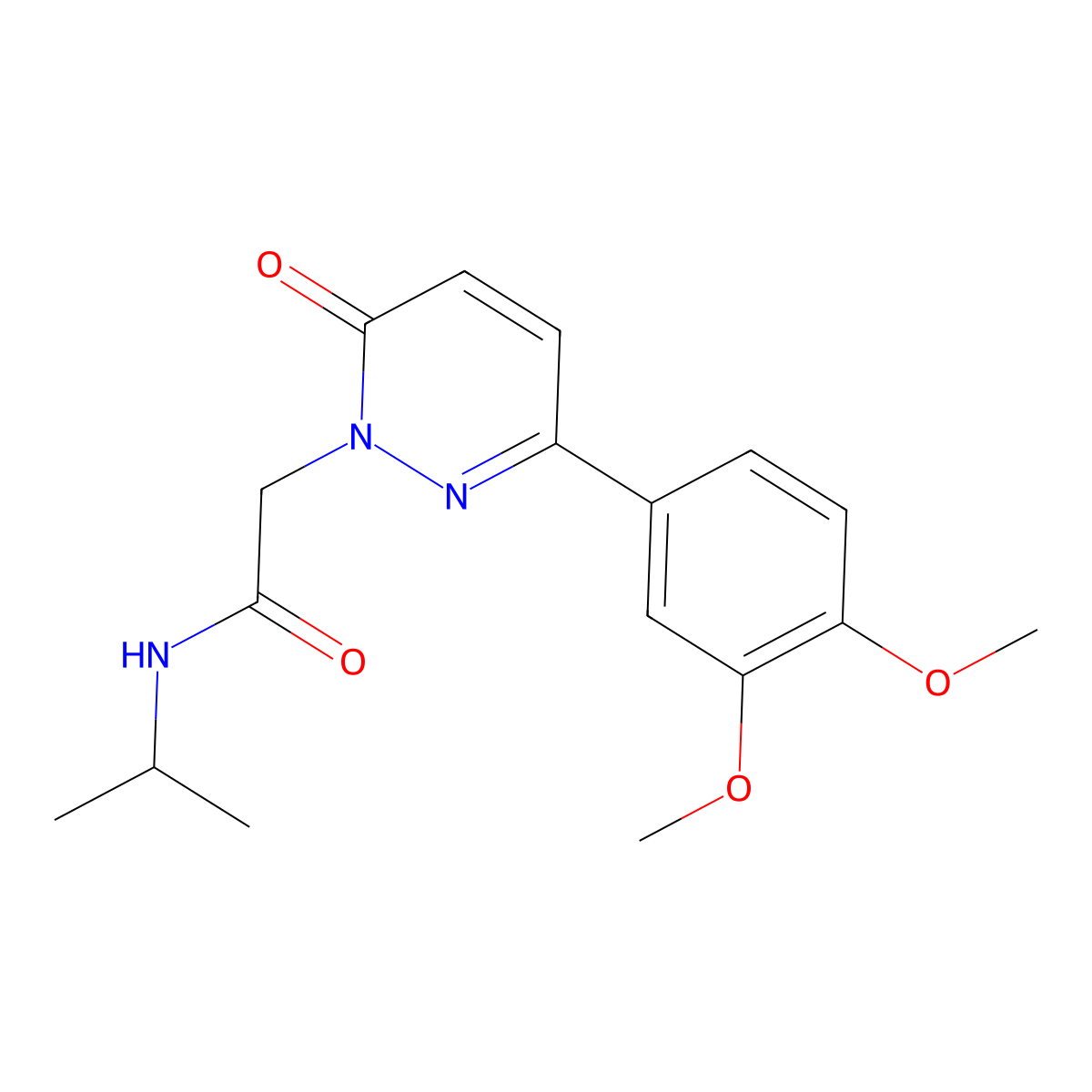 2-[3-(3,4-dimethoxyphenyl)-6-oxopyridazin-1(6H)-yl]-N-(propan-2-yl)acetamide molecular structure, CAS 1208953-22-3