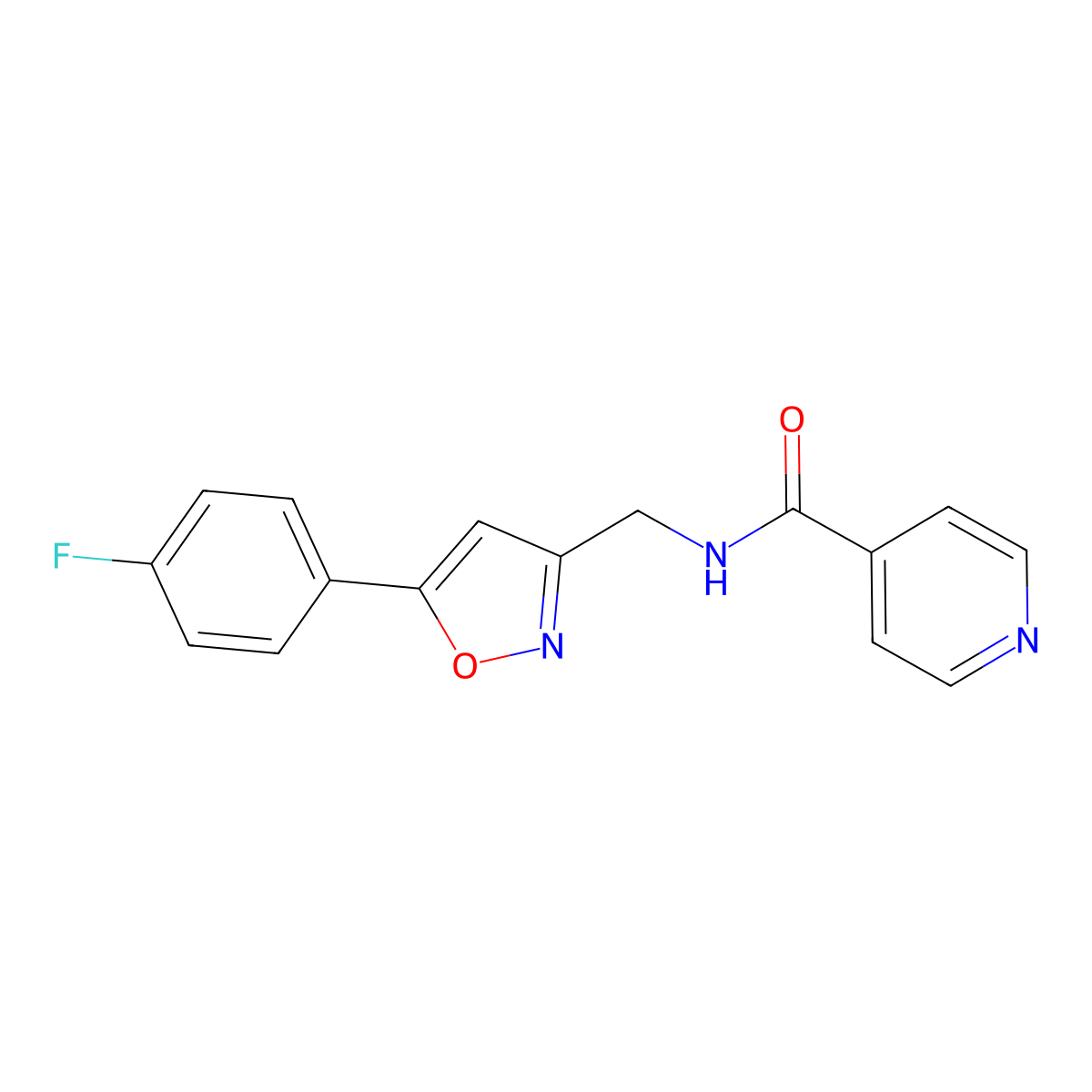 N-((5-(4-fluorophenyl)isoxazol-3-yl)methyl)isonicotinamide molecular structure, CAS 1208963-43-2