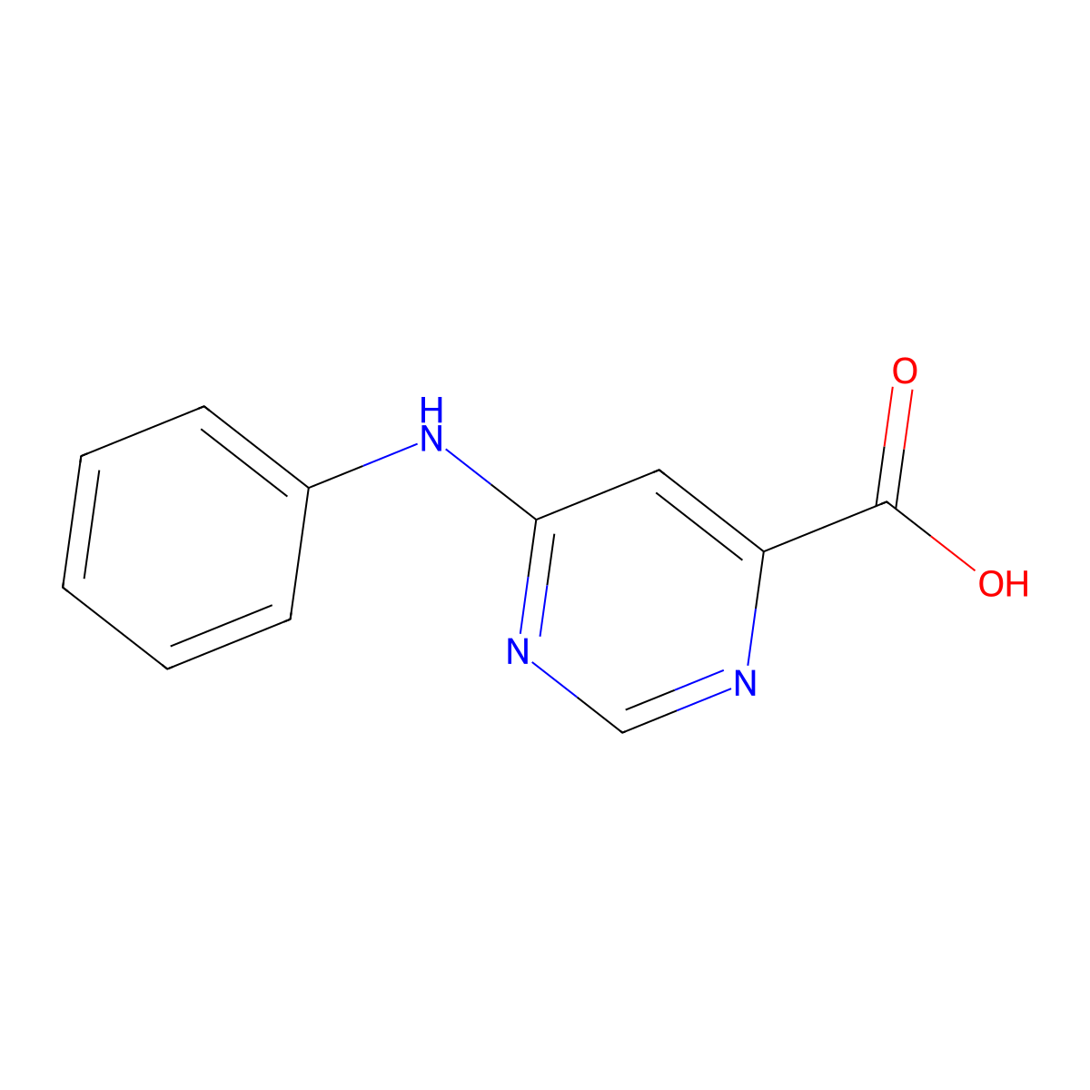 6-(Phenylamino)pyrimidine-4-carboxylic acid molecular structure, CAS 1208980-40-8