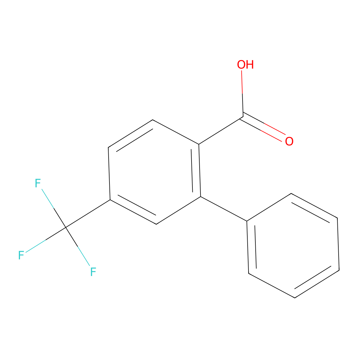 5-(Trifluoromethyl)biphenyl-2-carboxylic acid molecular structure, CAS 1208984-93-3