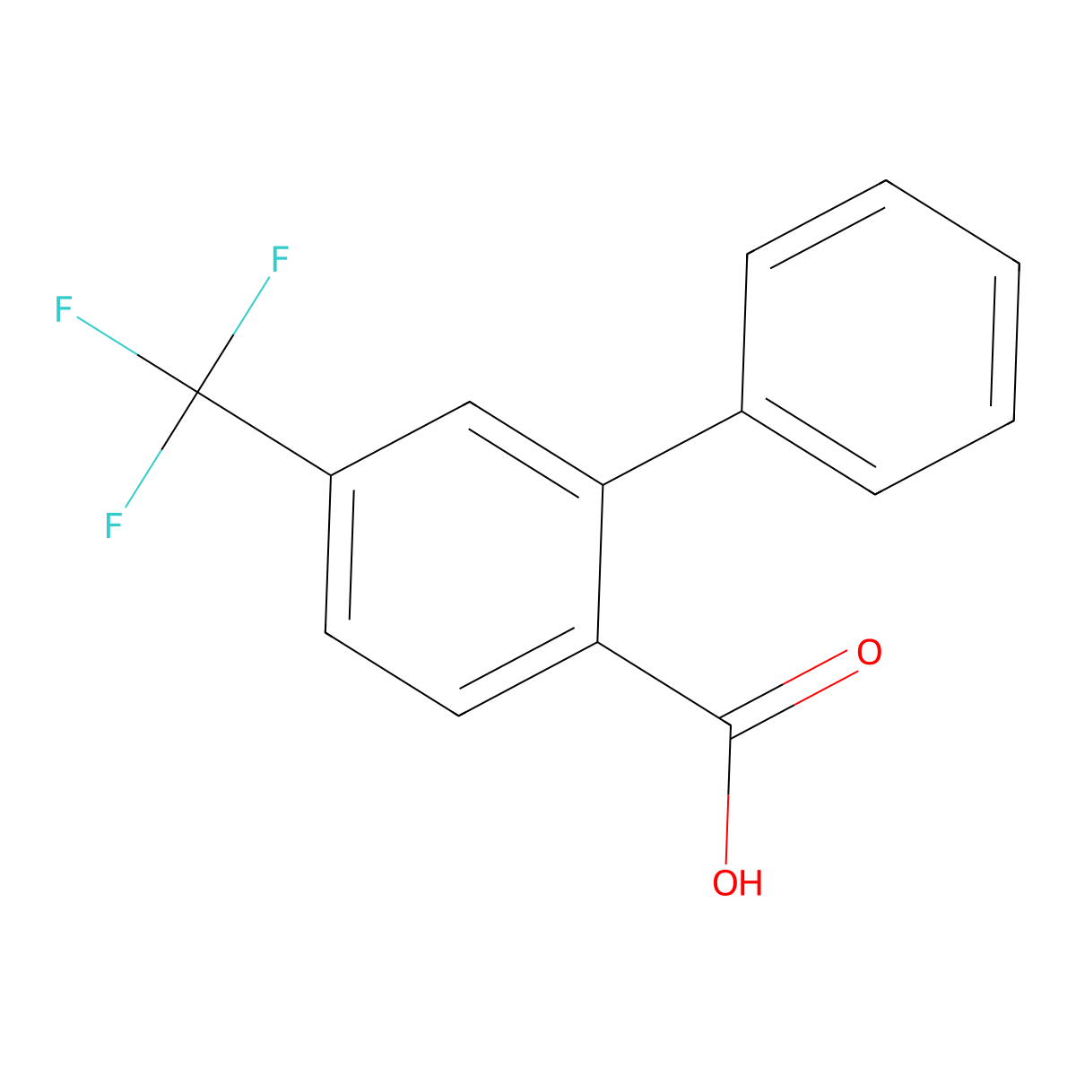 5-(Trifluoromethyl)biphenyl-2-carboxylic acid molecular structure, CAS 1208984-93-3
