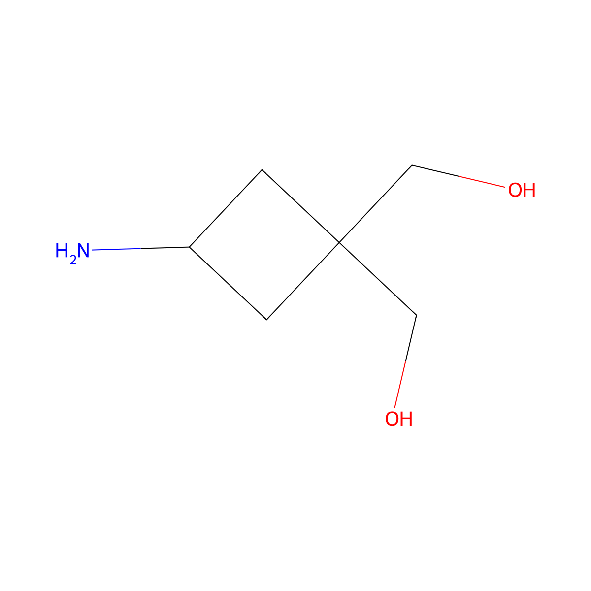 [3-Amino-1-(hydroxymethyl)cyclobutyl]methanol molecular structure, CAS 1208989-40-5