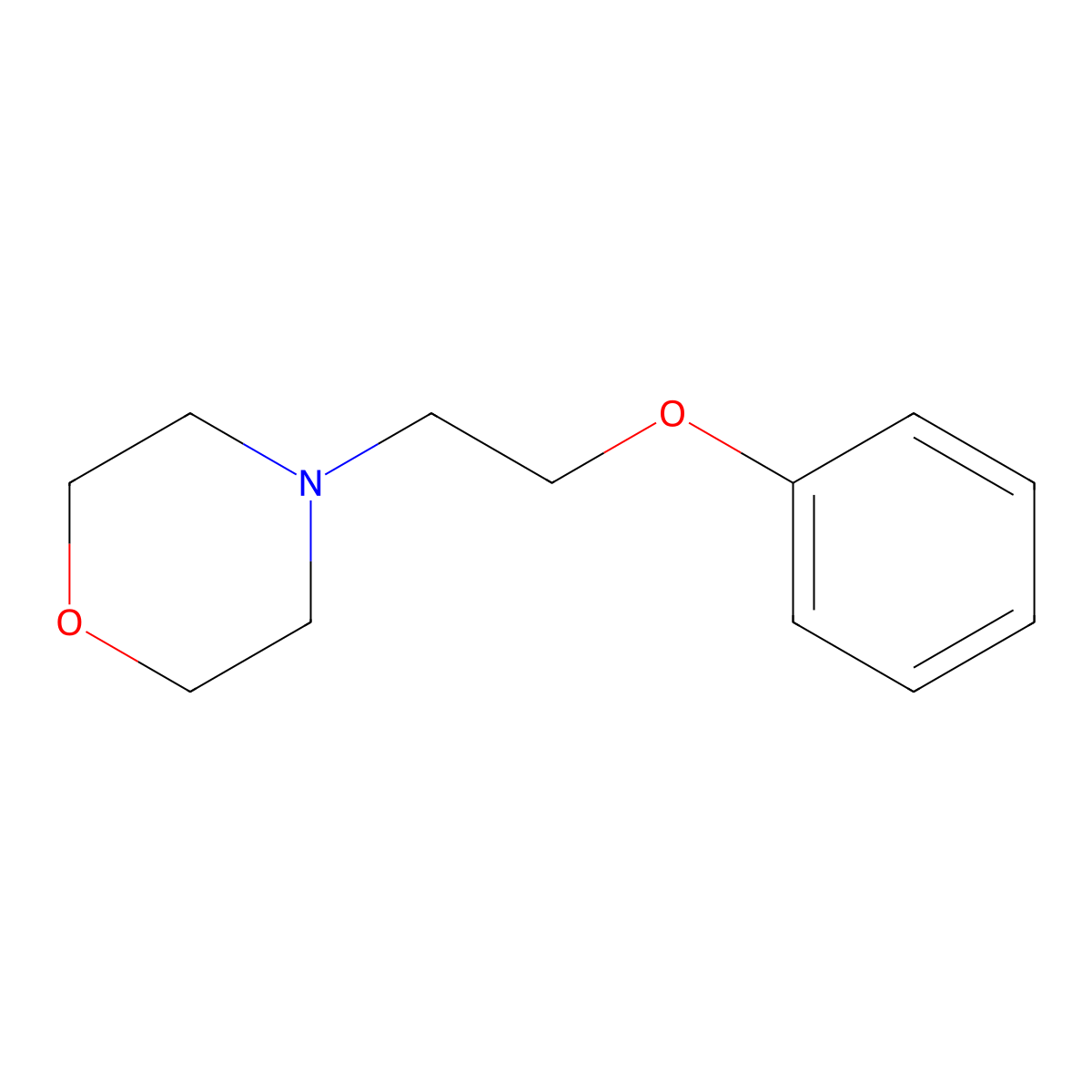 4-(2-Phenoxyethyl)morpholine molecular structure, CAS 1209-10-5