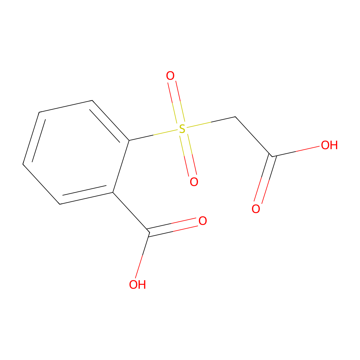2-((Carboxymethyl)sulphonyl)benzoic acid molecular structure, CAS 1209-81-0