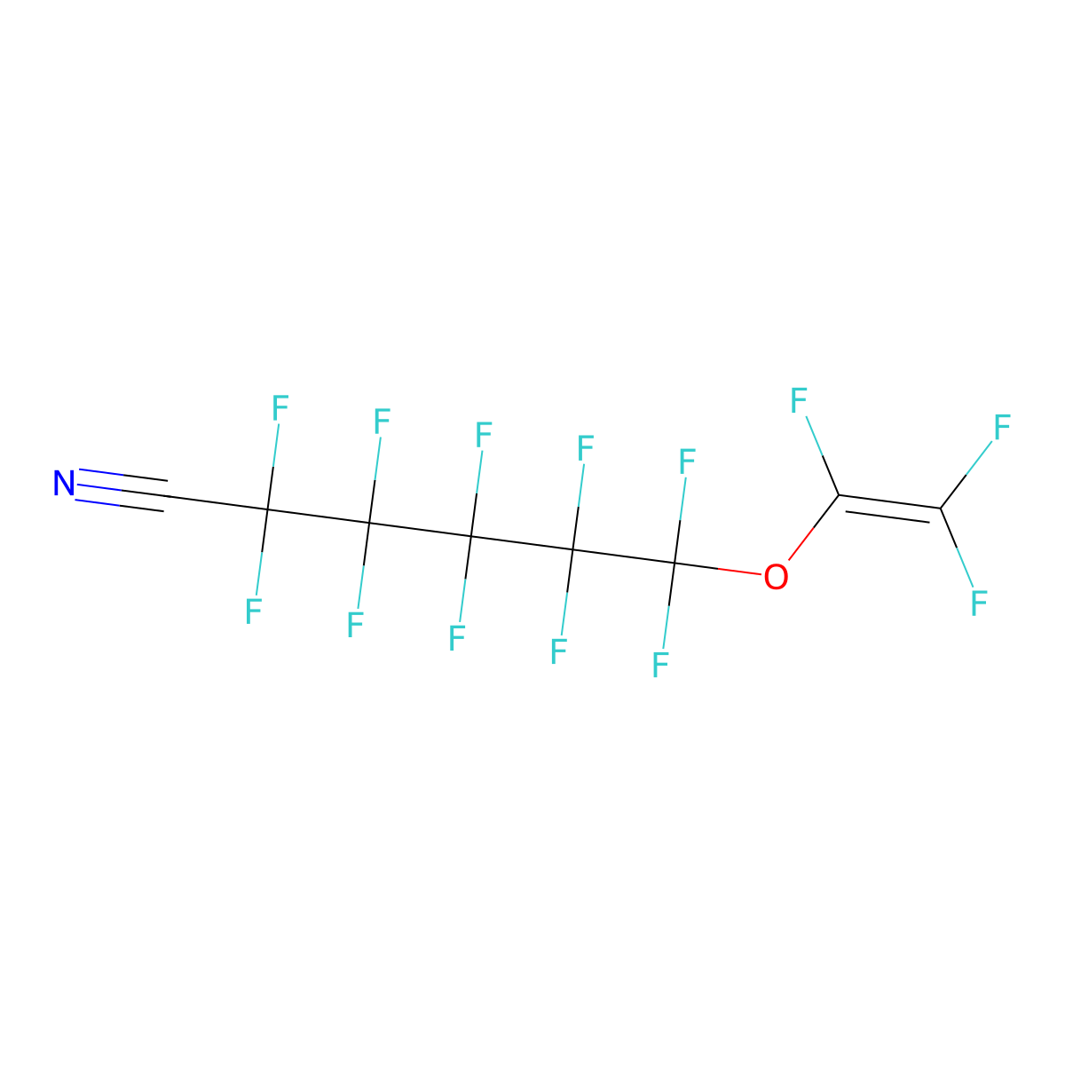 2,2,3,3,4,4,5,5,6,6-Decafluoro-6-[(1,2,2-trifluorovinyl)oxy]hexanenitrile molecular structure, CAS 120903-40-4