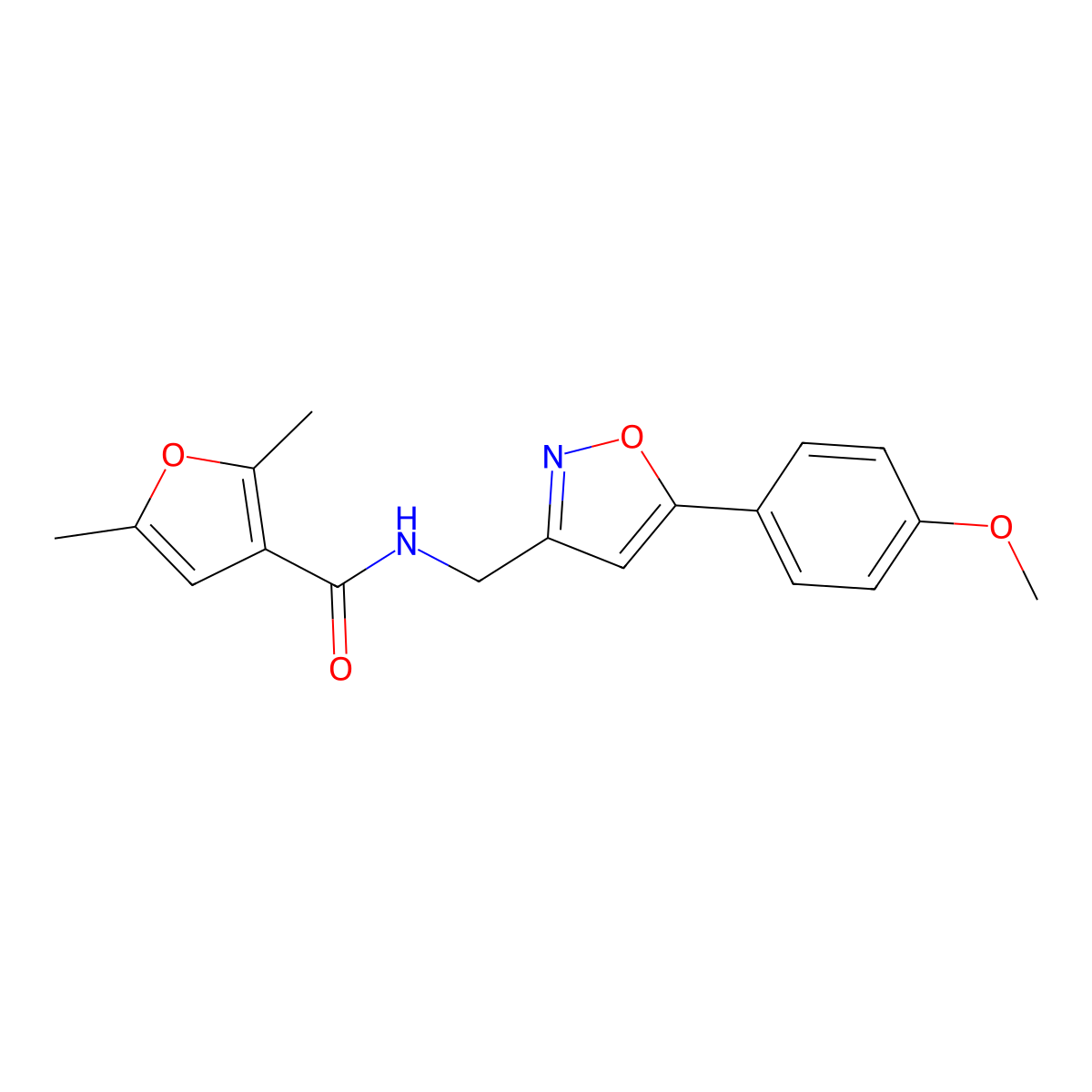 N-((5-(4-methoxyphenyl)isoxazol-3-yl)methyl)-2,5-dimethylfuran-3-carboxamide molecular structure, CAS 1209054-63-6