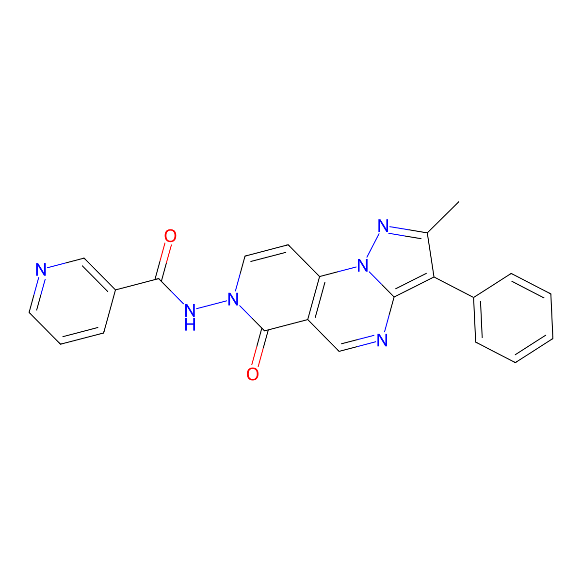 N-(2-methyl-6-oxo-3-phenylpyrazolo[1,5-a]pyrido[3,4-e]pyrimidin-7(6H)-yl)nicotinamide molecular structure, CAS 1209060-34-3