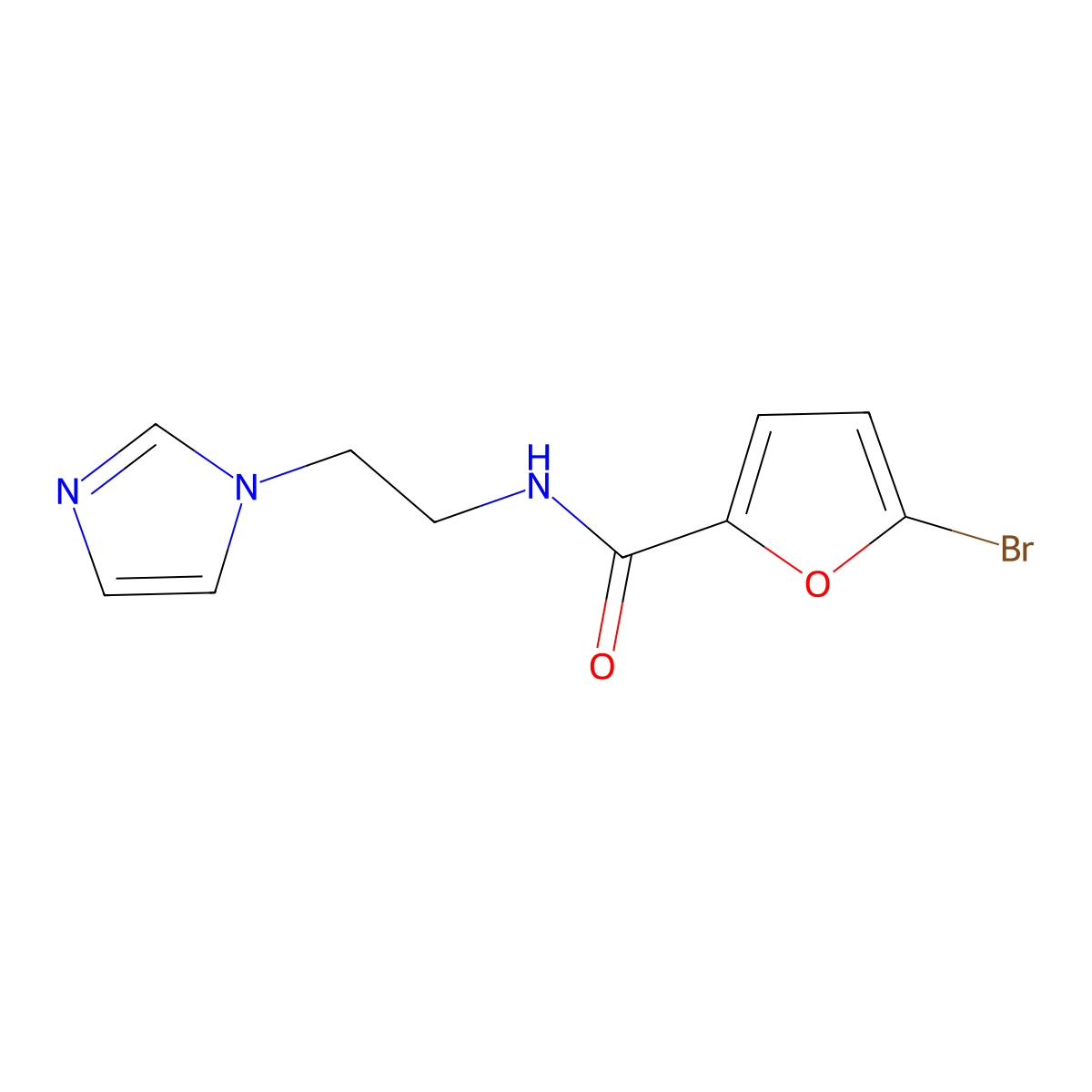 n-(2-(1h-Imidazol-1-yl)ethyl)-5-bromofuran-2-carboxamide molecular structure, CAS 1209061-41-5