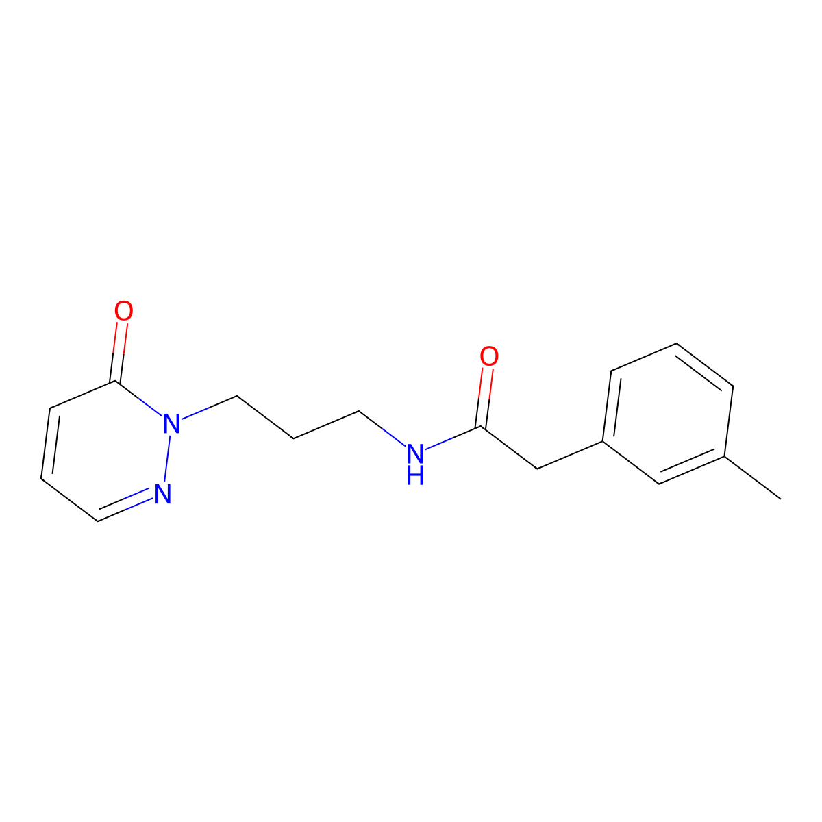N-(3-(6-oxopyridazin-1(6H)-yl)propyl)-2-(m-tolyl)acetamide molecular structure, CAS 1209077-88-2