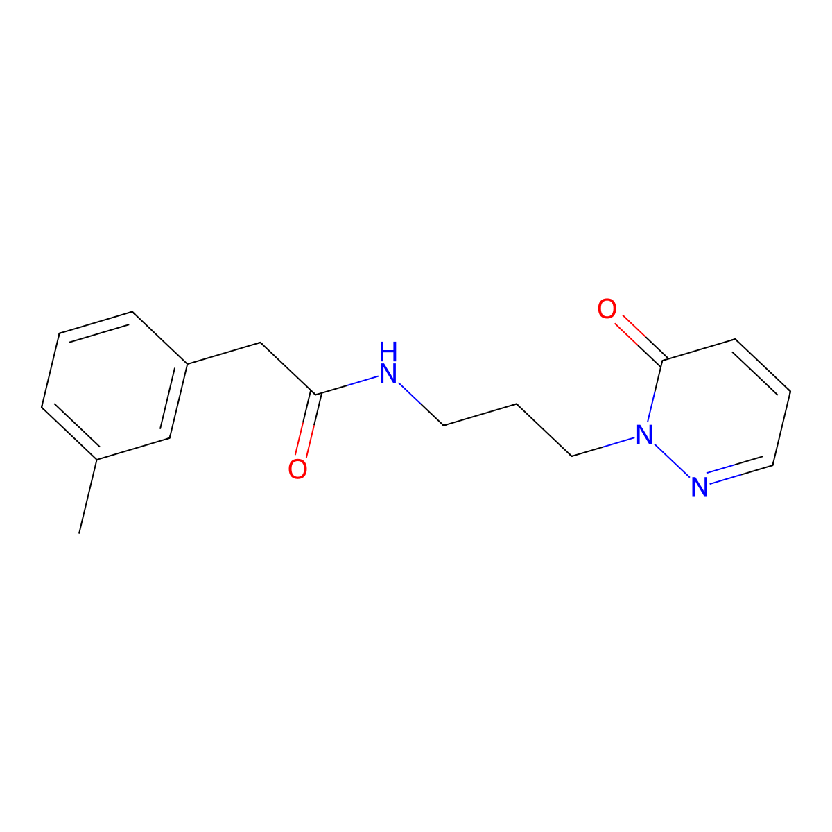 N-(3-(6-oxopyridazin-1(6H)-yl)propyl)-2-(m-tolyl)acetamide molecular structure, CAS 1209077-88-2