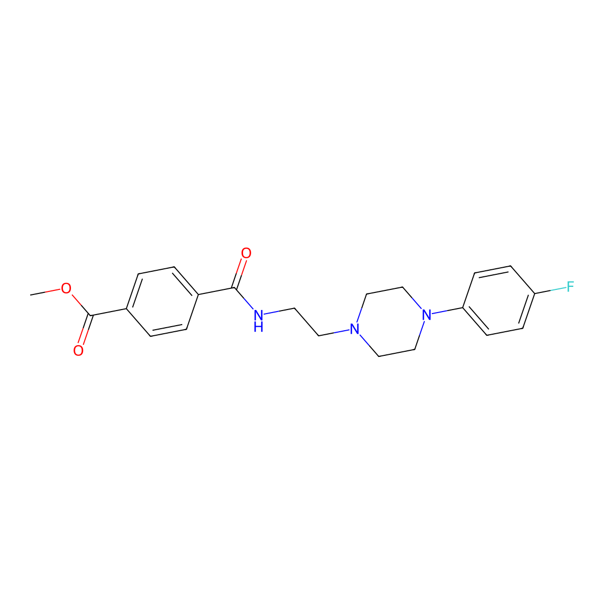 Methyl 4-({2-[4-(4-fluorophenyl)piperazin-1-yl]ethyl}carbamoyl)benzoate molecular structure, CAS 1209088-39-0