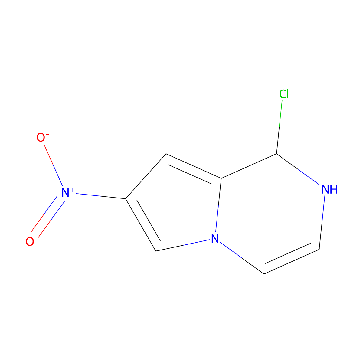 1-Chloro-7-nitro-1,2-dihydropyrrolo[1,2-a]pyrazine molecular structure, CAS 1209090-23-2